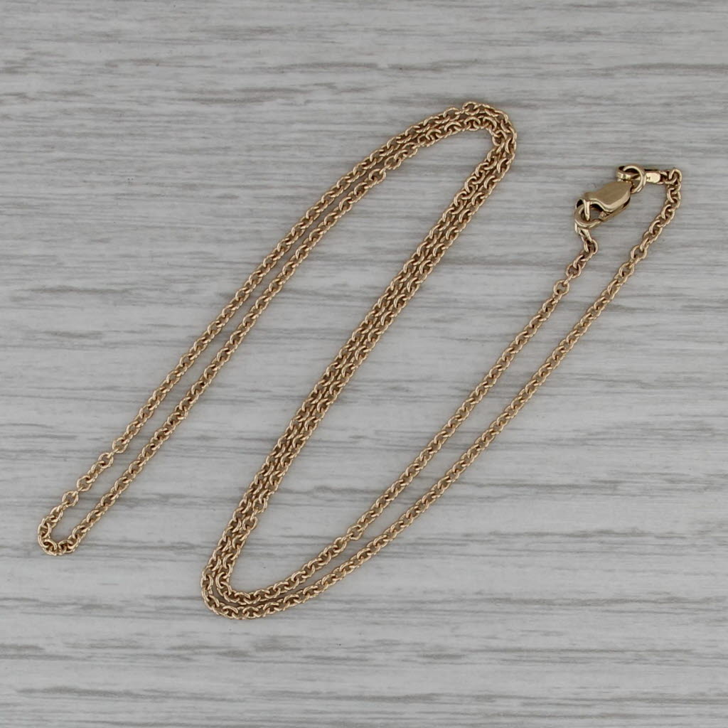 18" 1.6mm 14k Yellow Gold Cable Chain Necklace