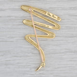 Tiffany Paloma Picasso Squiggle Zig Zag Brooch 18k Yellow Gold Pin Pouch