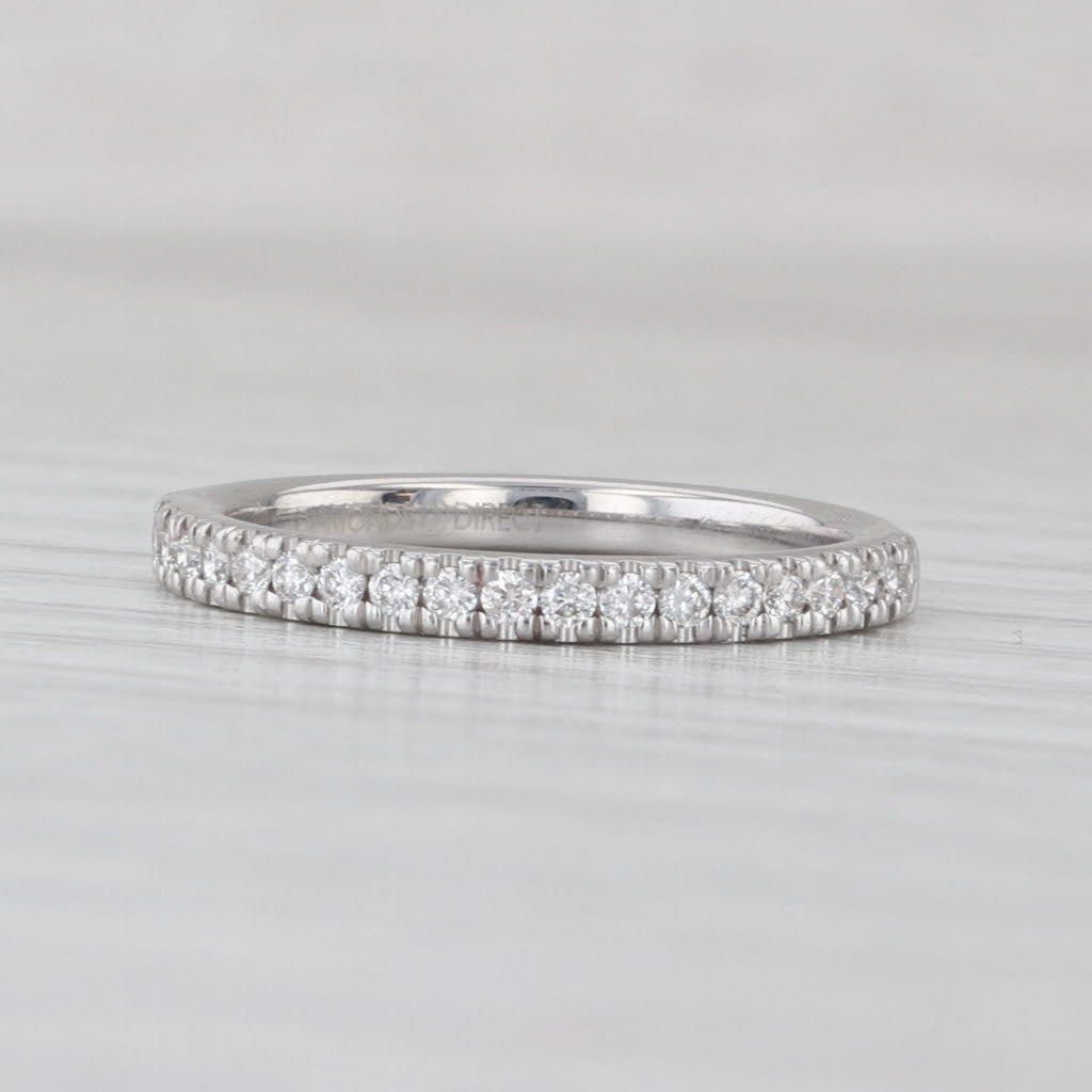 0.25ctw Diamond Wedding Band 14k White Gold Size 5.5 Stackable Anniversary Ring