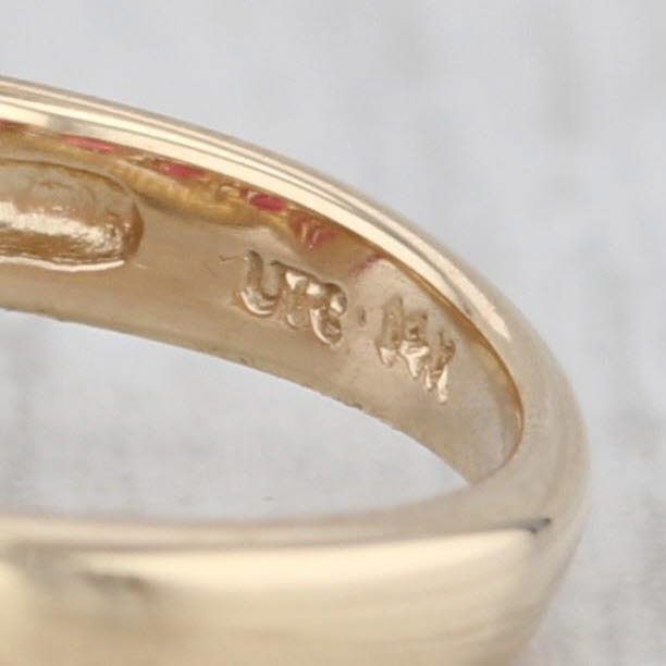 1.25ctw Pink Spinel Bypass Ring 14k Yellow Gold Size 6