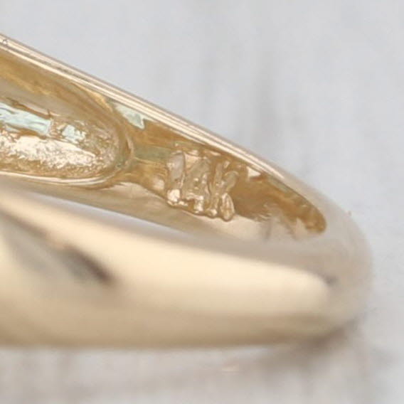 2.37ctw Oval Blue Topaz Ring 14k Yellow Gold Size 6.25