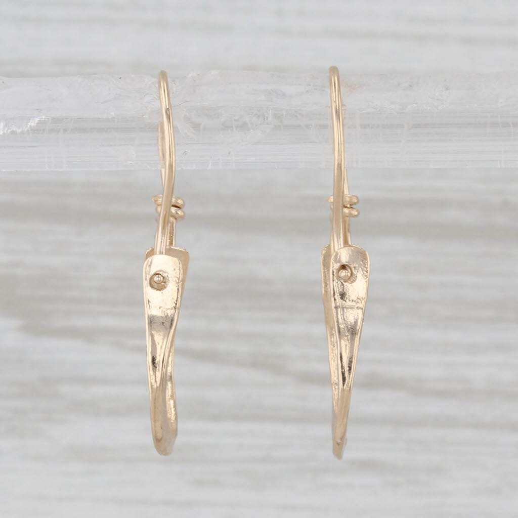 Jes Maharry Dangle Hoop Earrings 14k Yellow Gold Round Hoops