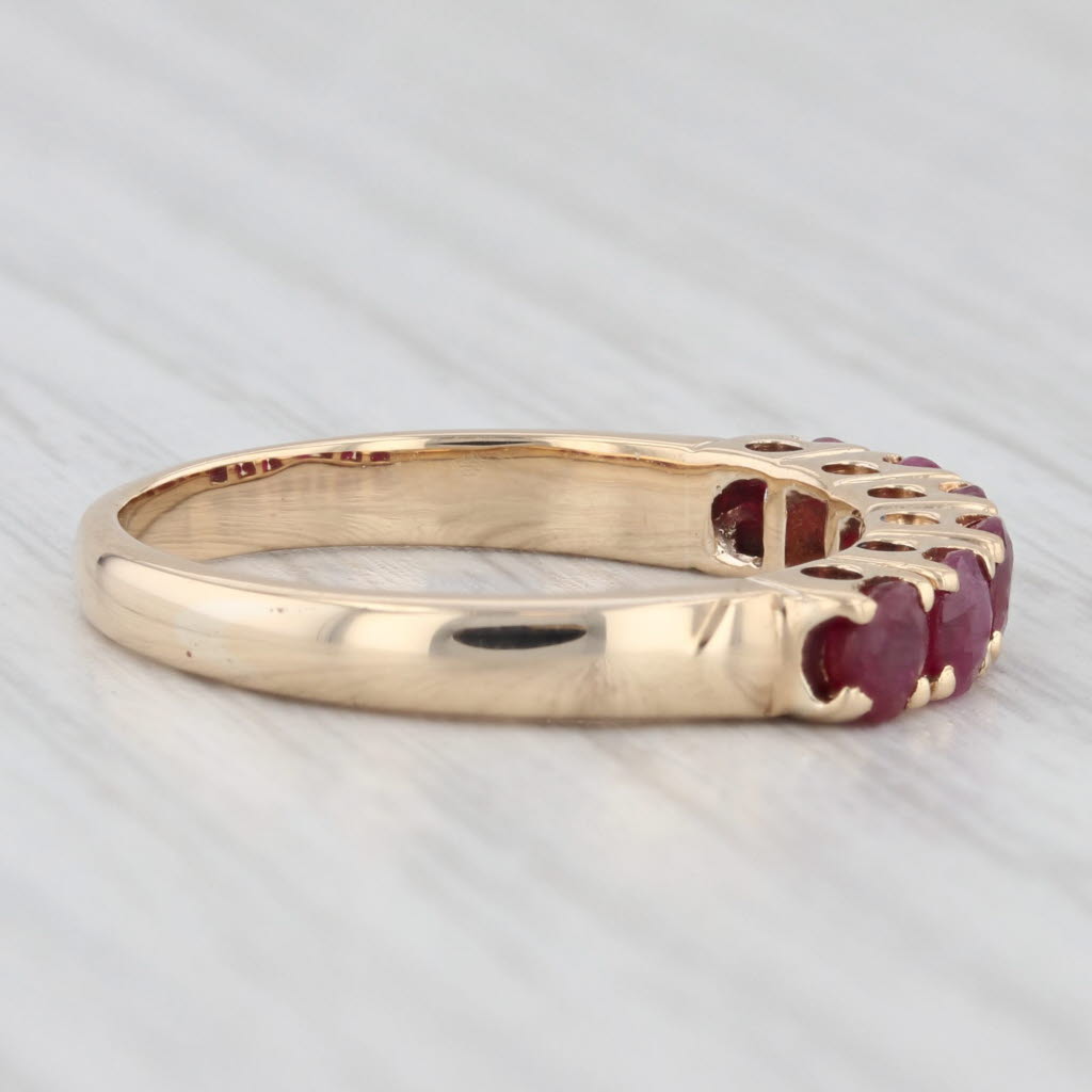 Light Gray 1.20ctw Ruby Stackable Ring 18k Yellow Gold Size 7.25