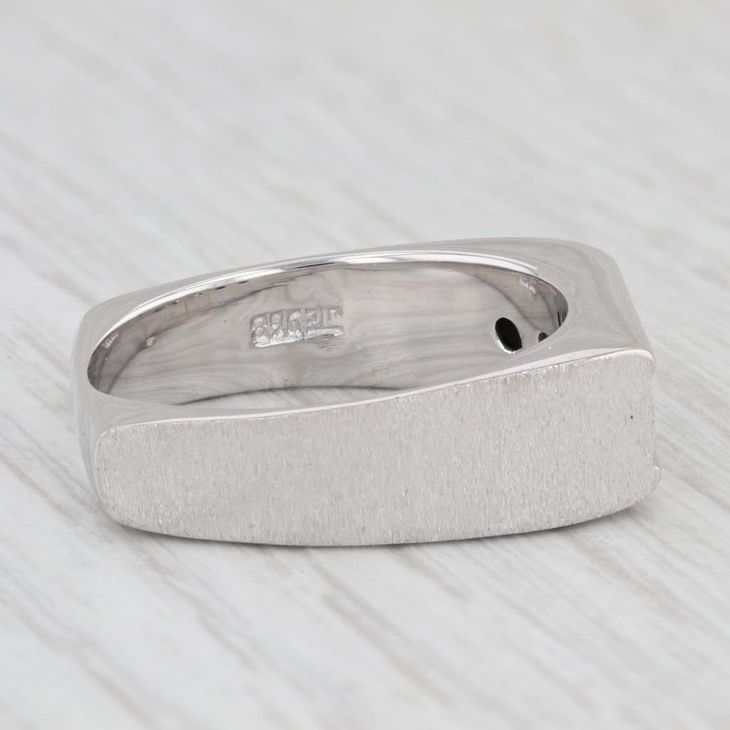 Light Gray 0.23ctw Diamond Men's Wedding Band 14K White Gold Size 10.5 Ring