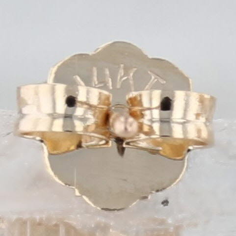 Black Hills Gold Half Hoop Earrings 10k Yellow Green Rose Gold Floral Leaf Motif