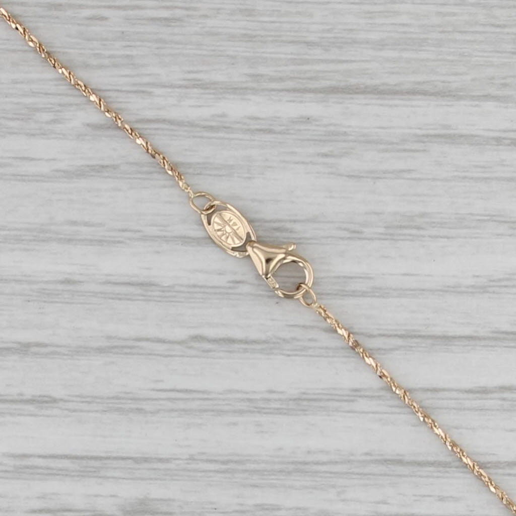 20.25" 1.1mm Nugget Rope Chain 14k Yellow Gold