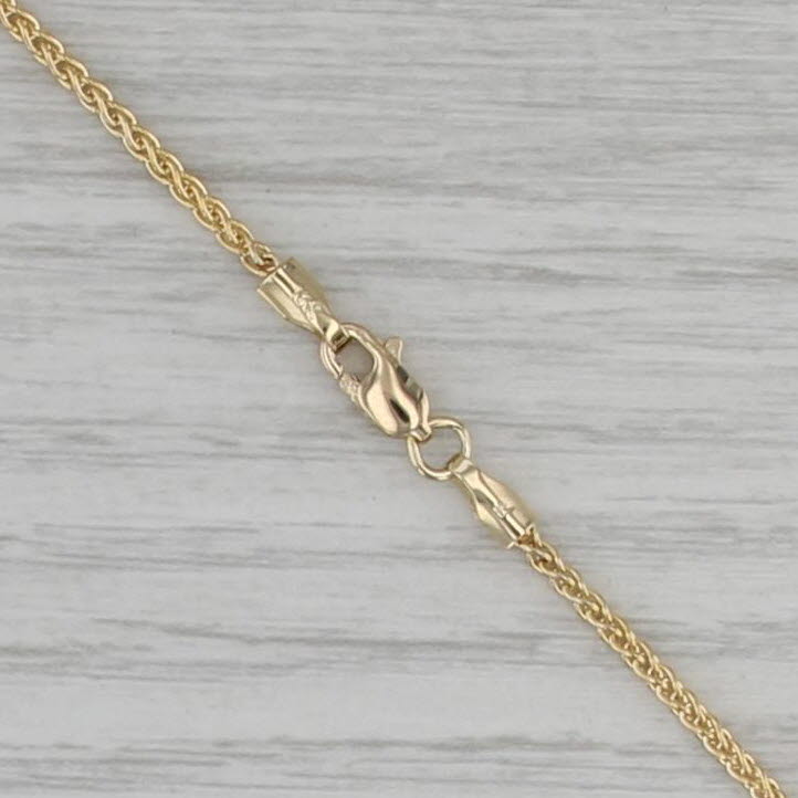 1.91ctw Diamond V Necklace 14k Yellow Gold 20" Wheat Chain Statement