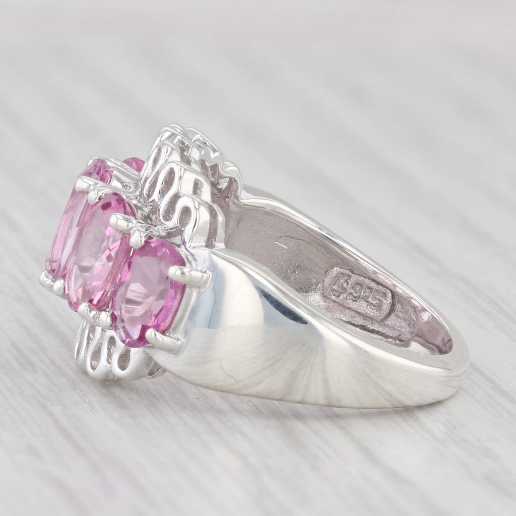 Light Gray 4.50ctw Pink Mystic Topaz Ring Sterling Silver Size 6