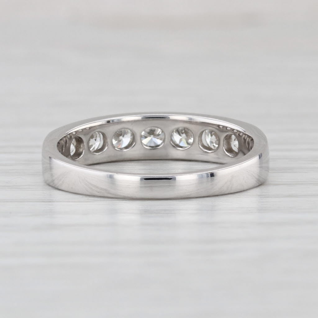 Hearts on Fire 0.70ctw Diamond Wedding Band 18k White Gold Sz 7.5 Ring stackable