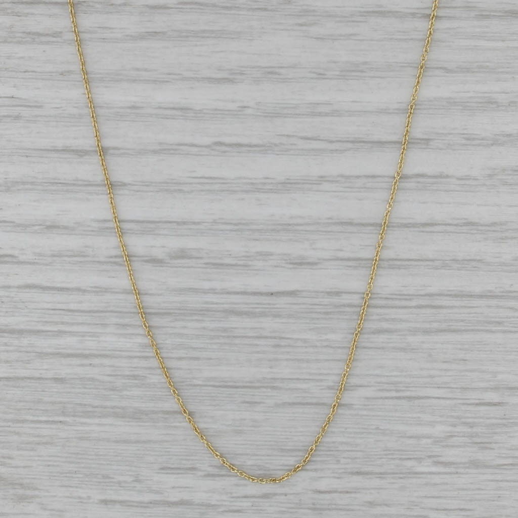 16"-18" Cable Chain Necklace 18k Yellow Gold 1mm