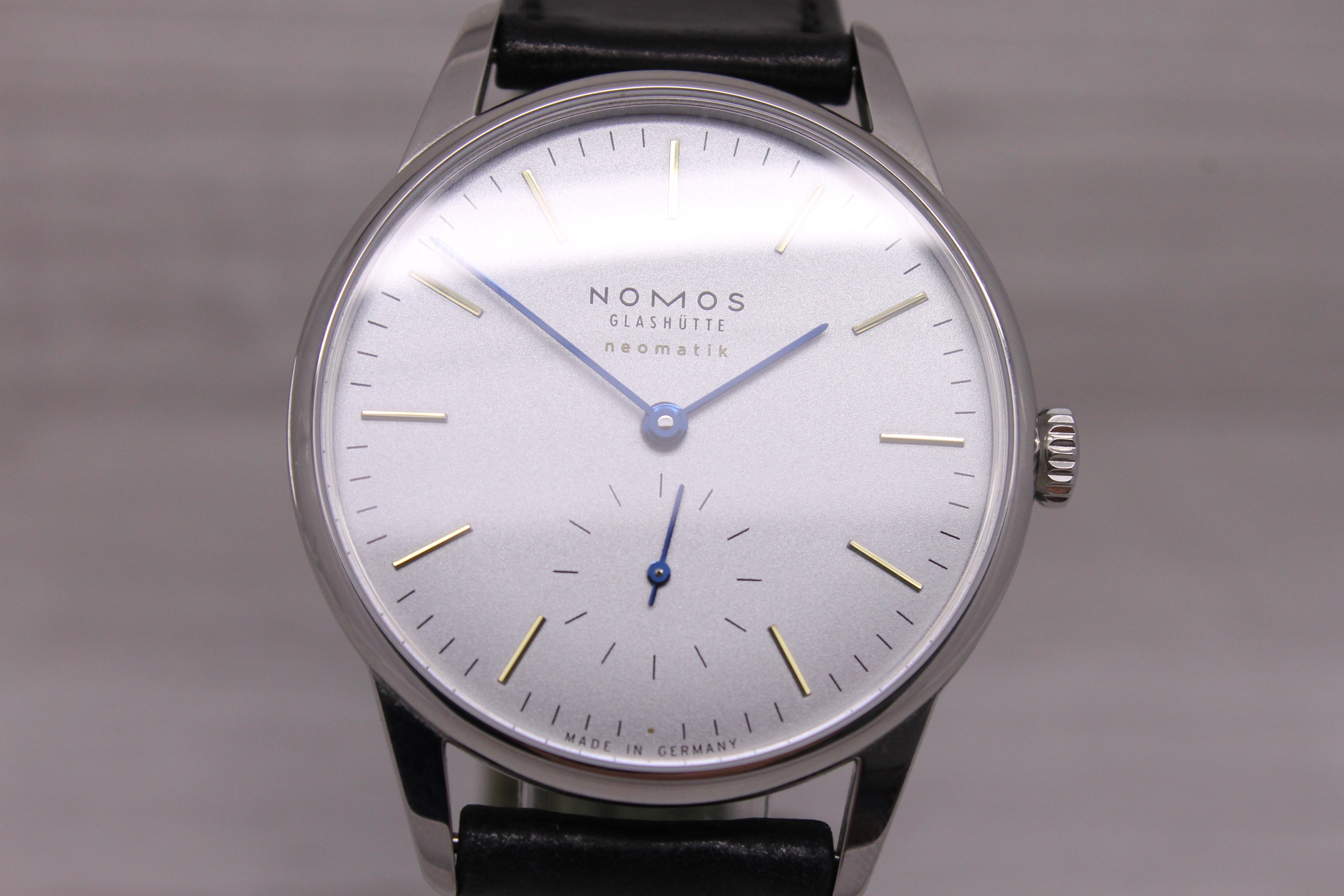 Slate Gray Nomos Orion Neomatik 36mm 175 Years of Watchmaking 395.s1 Automatic Watch w Box