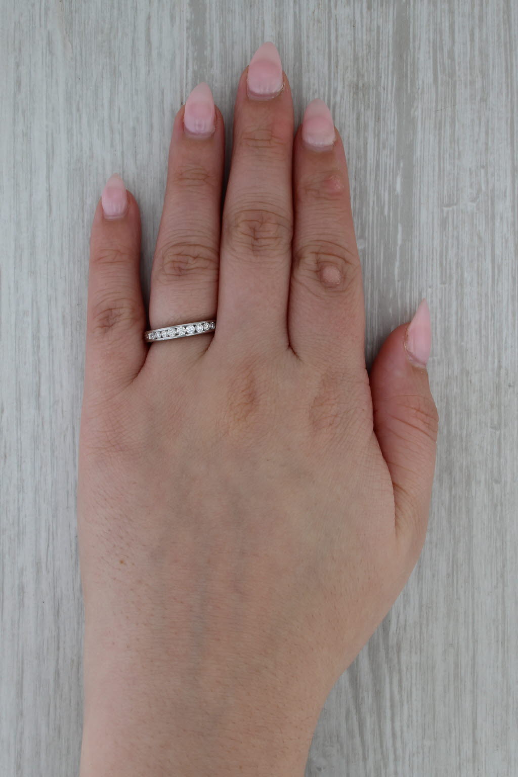 0.33ctw Diamond Wedding Band 950 Platinum Size 6.5 Stackable Anniversary Ring