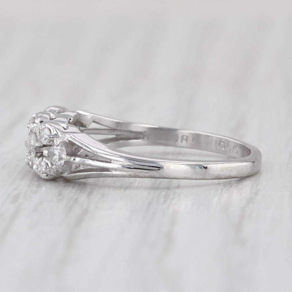 0.31ctw Diamond Ring 18k White Gold Size 6.25 Stackable Bridal Wedding Band
