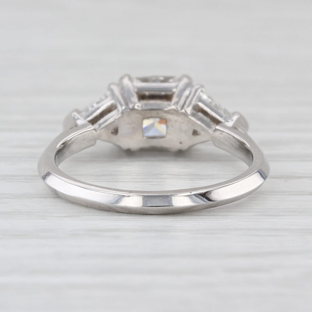 2.13ctw Diamond Engagement Ring Platinum 3-Stone Size 7.75 GIA