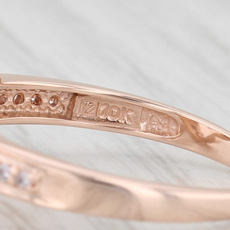 2.48ctw Oval Pink Morganite Diamond Ring 10k Rose Gold Size 8 Engagement
