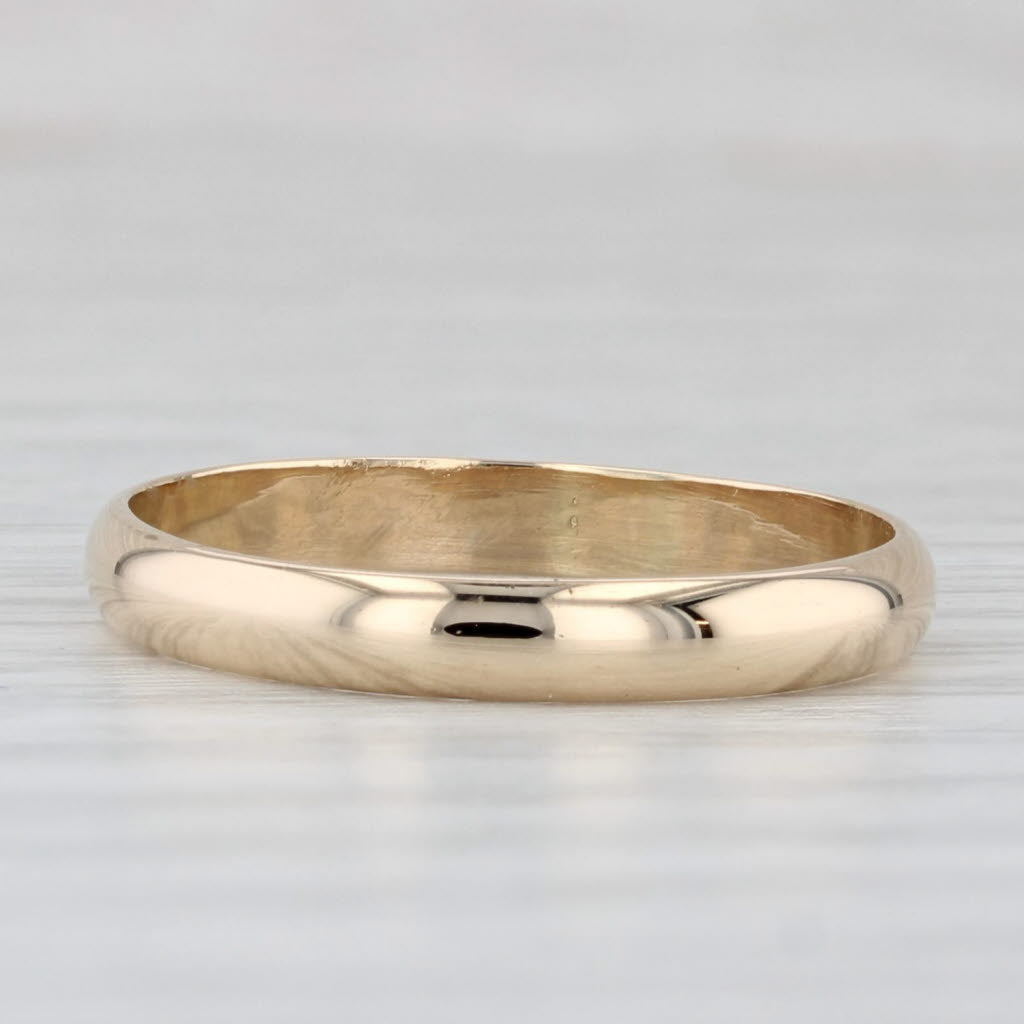 Light Gray Classic Yellow Gold Wedding Band 14k Size 7.75-8 Ring Namano