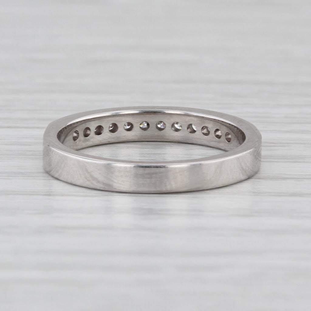 0.18ctw Diamond Wedding Band 14k Gold Stackable Anniversary Ring Size 6.75-7
