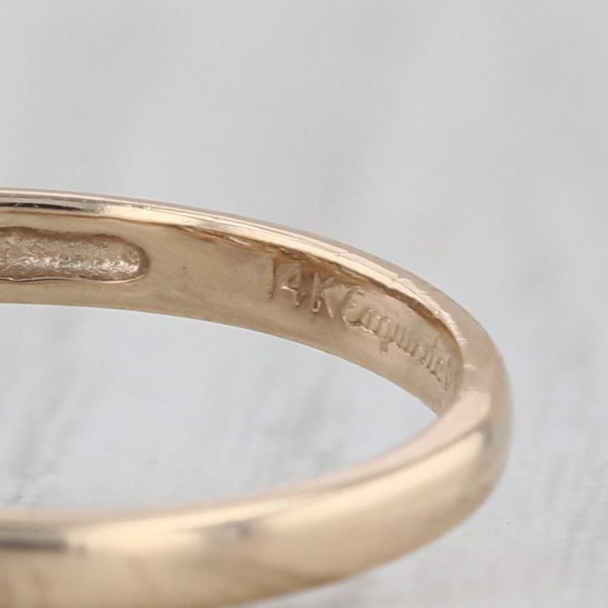 Vintage 0.91ctw Diamond Bypass Ring 14k Yellow Gold Size 6