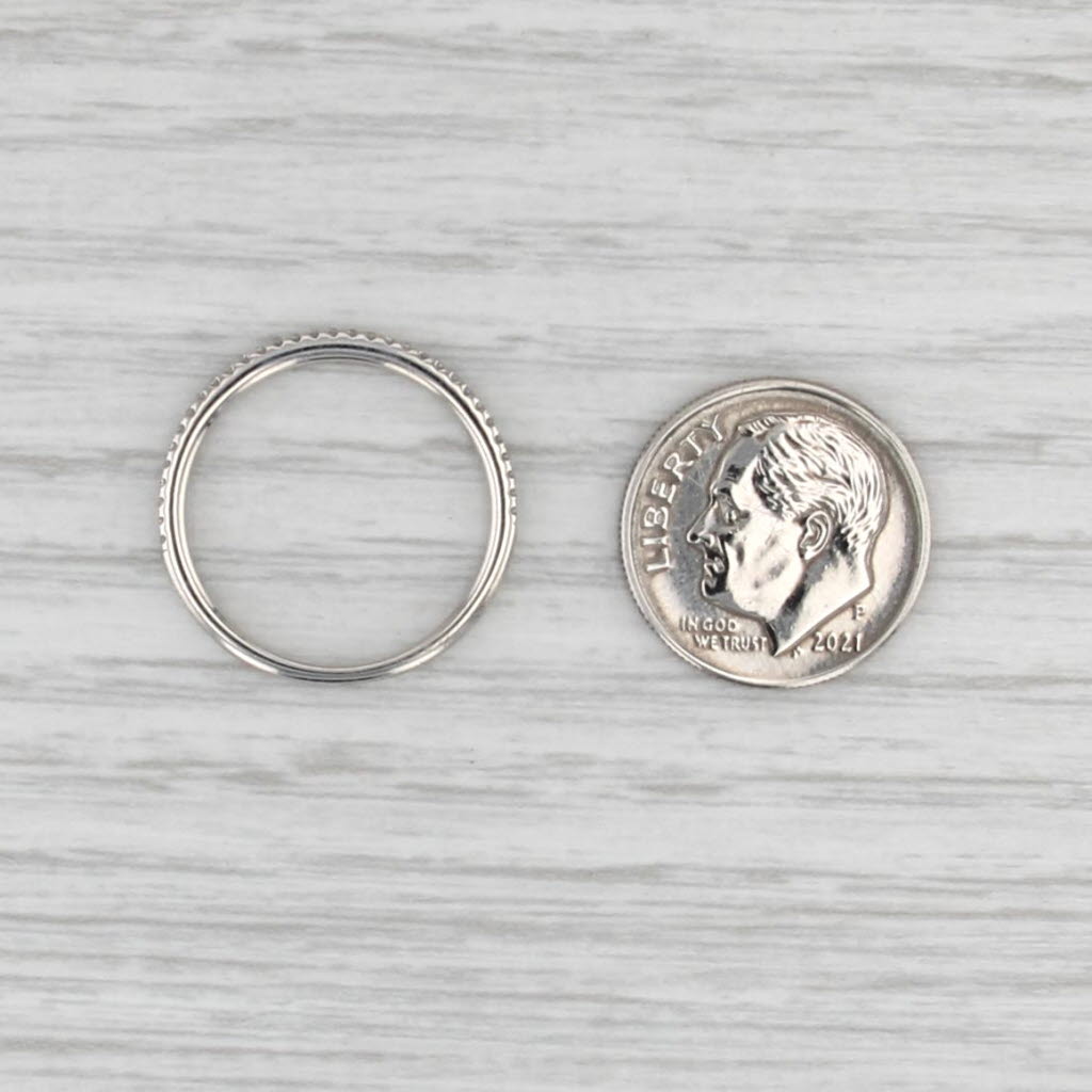 0.32ctw Diamond Wedding Band 14k White Gold Size 7 Stackable Ring