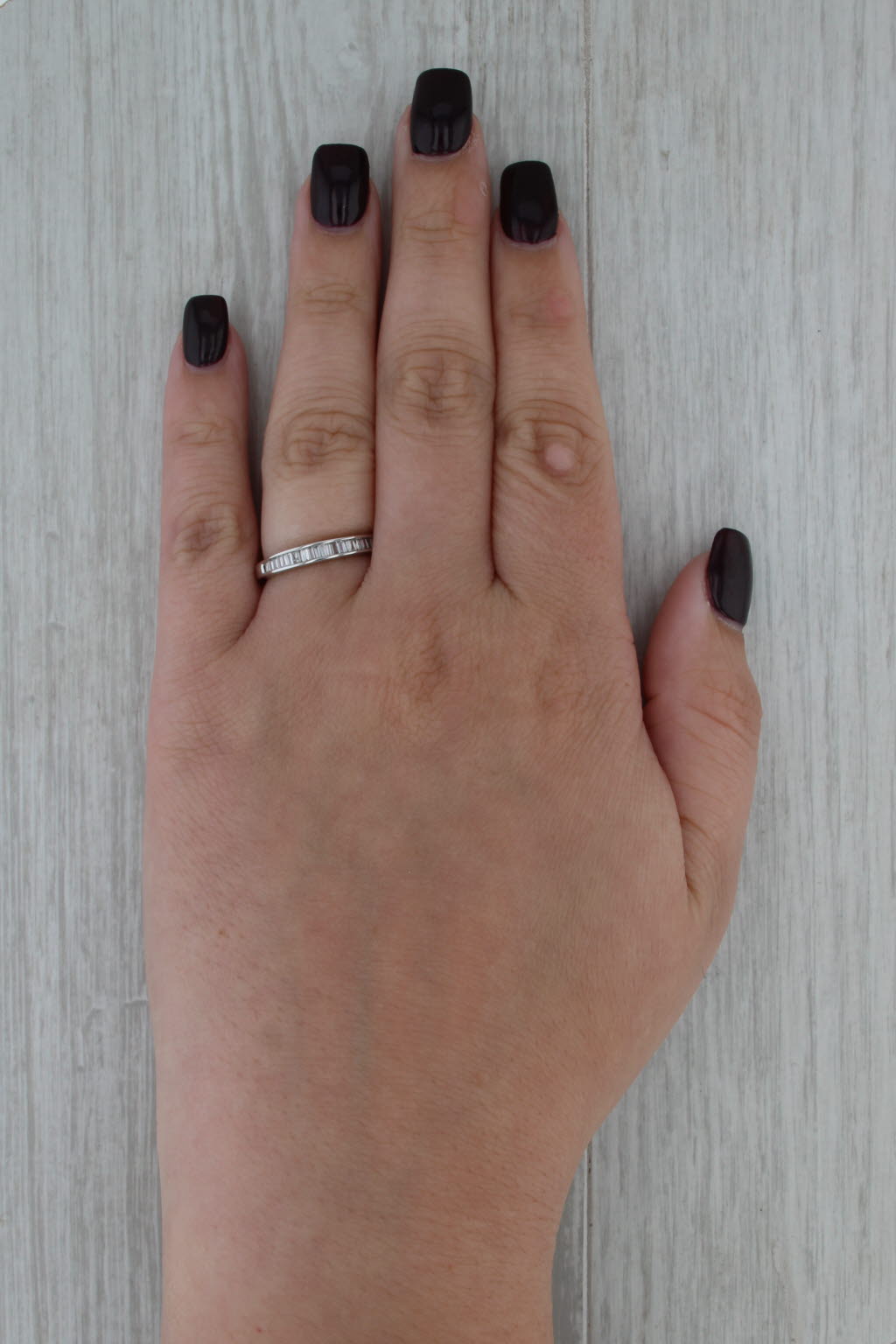 0.23ctw Diamond Wedding Band 14k White Gold Stackable Anniversary Ring Size 6.5