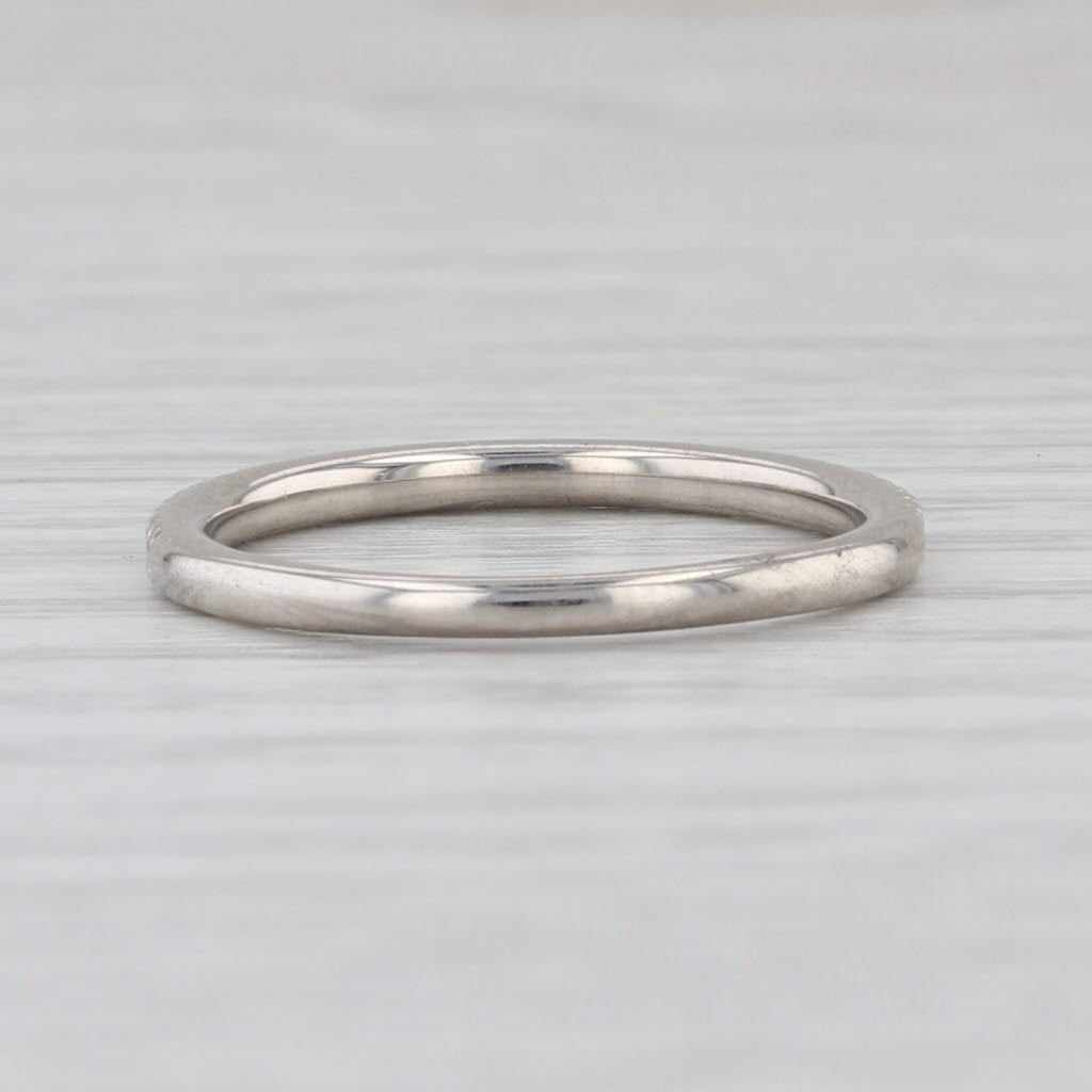 0.32ctw Diamond Wedding Band 14k White Gold Size 7 Stackable Ring