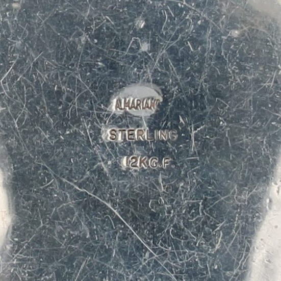 Native American Lizzard Pendant Sterling Silver 12k Gold Filled Navajo Mariano