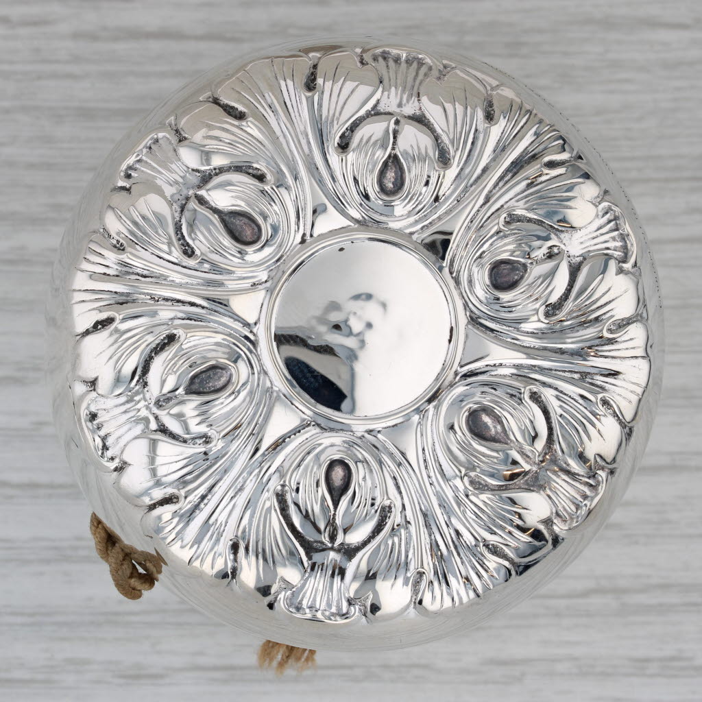 Gray Gorham Yo-yo 30 Sterling Silver Stainless Steel Rope Floral Design Vintage