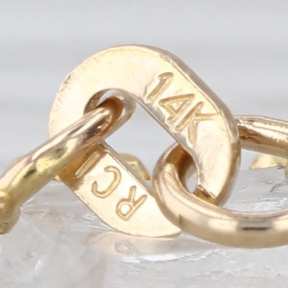 0.24ctw Diamond 3-Stone Pendant Necklace 14k Yellow Gold 16.5" Bead Chain