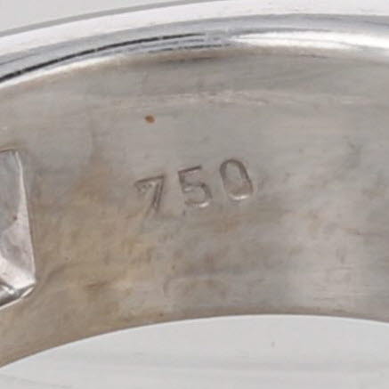 2.27ctw Blue Sapphire Diamond Ring 18k White Gold Size 6.75