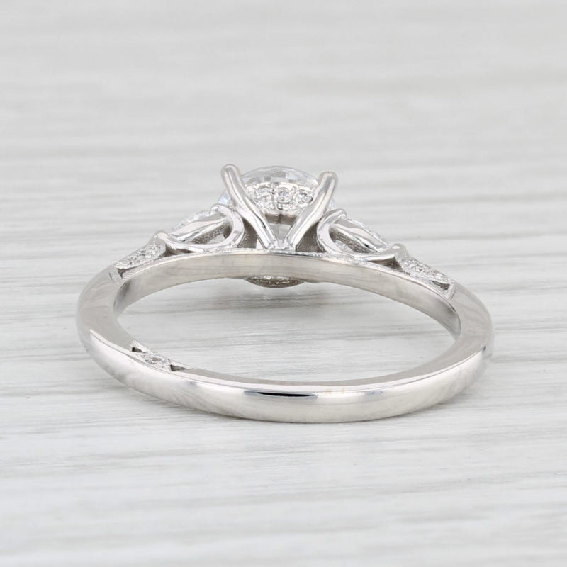 Light Gray Tacori New Round Semi Mount Engagement Ring Diamond 18k Gold Certificate Sz 6.5