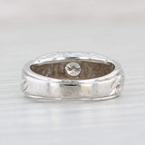 Light Gray Vintage 0.20ct Diamond Solitaire Engagement Ring 14k White Gold Size 3.5 Ornate