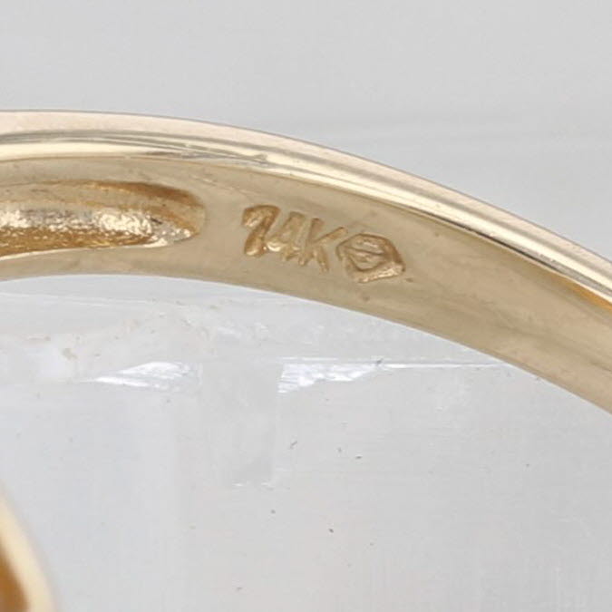 2.68ctw Mystic Topaz Diamond Bypass Ring 14k Yellow Gold Size 7.25