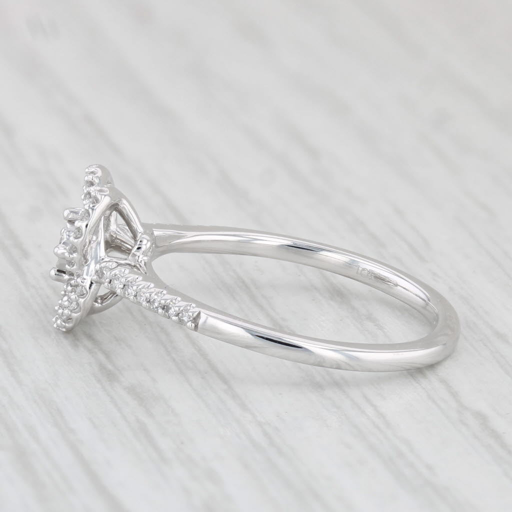 Light Gray 0.22ctw Diamond Knot Ring 10k White Gold Size 7 Engagement