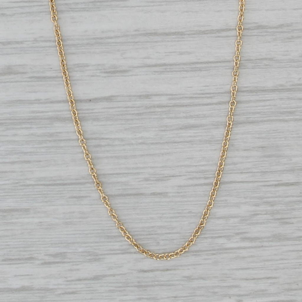 Cable Chain Necklace 14k Yellow Gold 18" 0.7mm