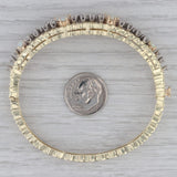 Opal 1.71ctw Diamond Bangle Bracelet 14k Yellow Gold 6.5" Hinged Statement