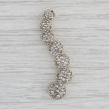0.70ctw Diamond Clusters Journey Pendant 10k Gold Floating Drop