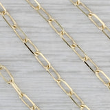 Elongated Cable Chain Necklace 14k Yellow Gold Italy 16" 2.2mm