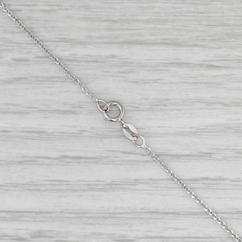 Curb Chain Necklace 10k White Gold 18.25" 1.1mm