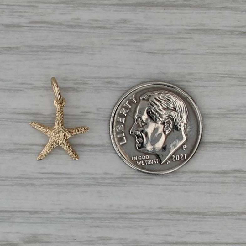 Starfish Pendant 14k Yellow Gold Nautical Jewelry Small Charm