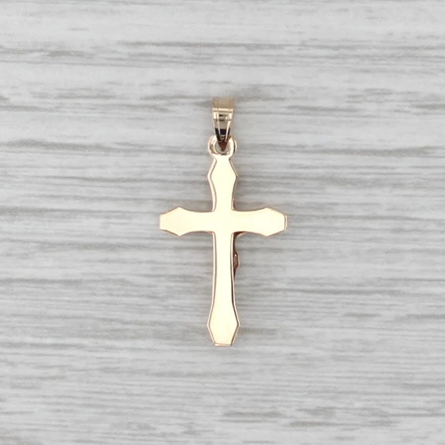 New Crucifix Cross Pendant 14k Yellow White Gold Religious Jewelry