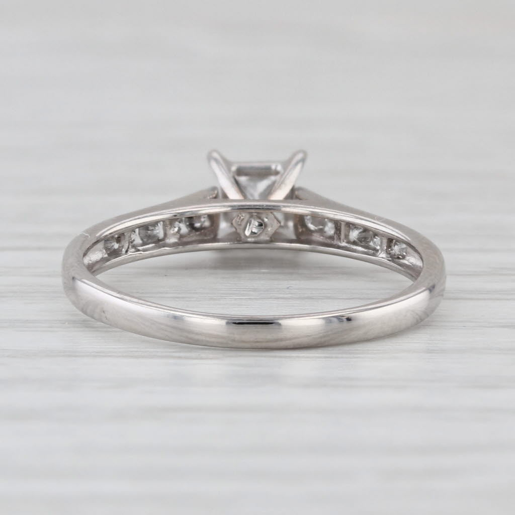 0.33ctw Princess Diamond Engagement Ring 10k White Gold Size 7 Cathedral Band