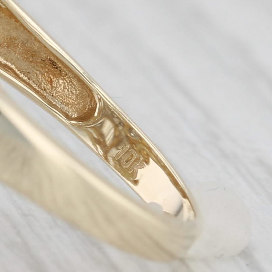 Light Gray 1.08ctw Diamond Cluster Bypass Ring 10k Yellow Gold Size 7.25 Cocktail