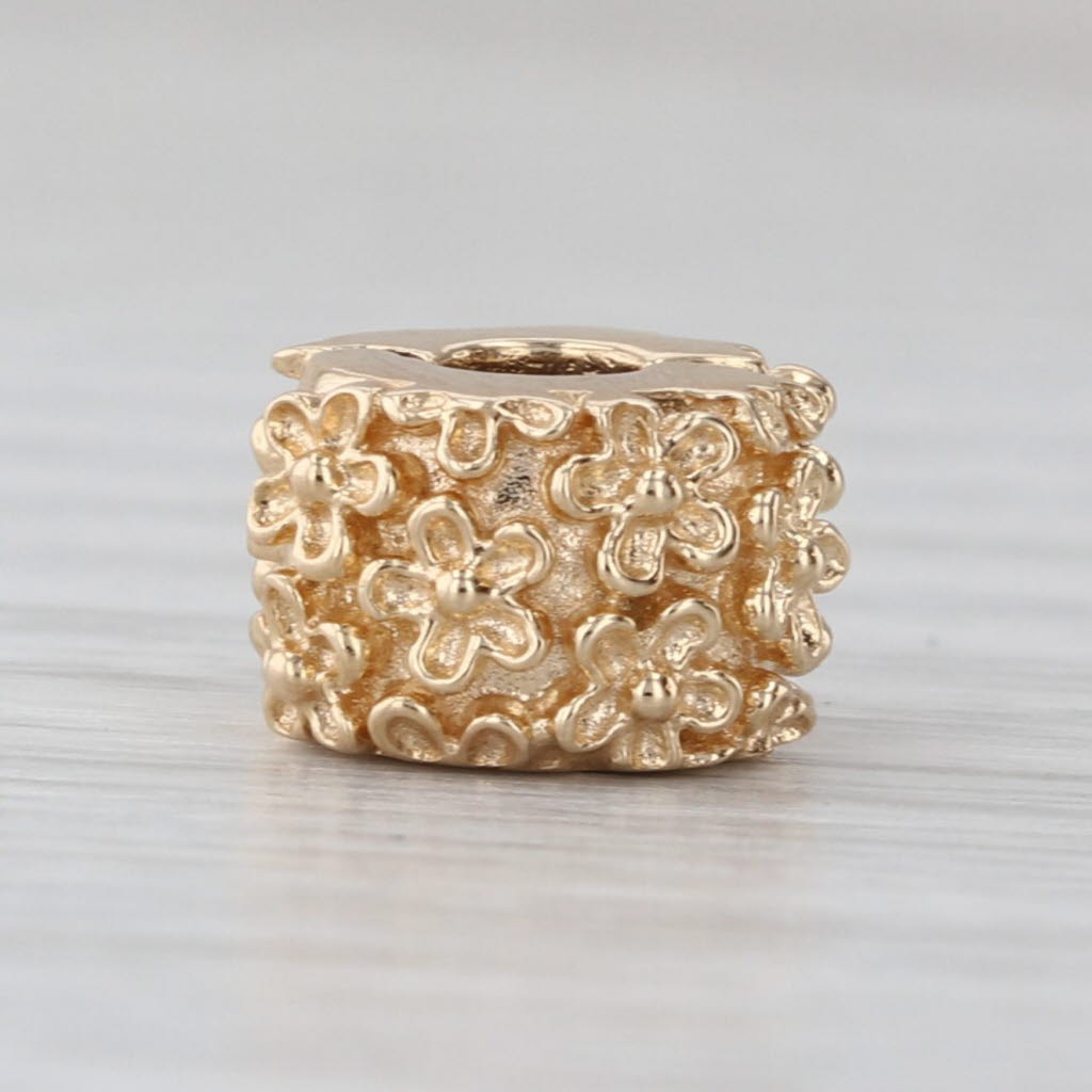 Pandora Golden Flower Daisy Clip Bead Charm 14k Gold 750507 Retired