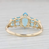 Light Gray 2.56ctw Marquise Blue Topaz 14k Yellow Gold Size 10.25 Solitaire w/ Accents