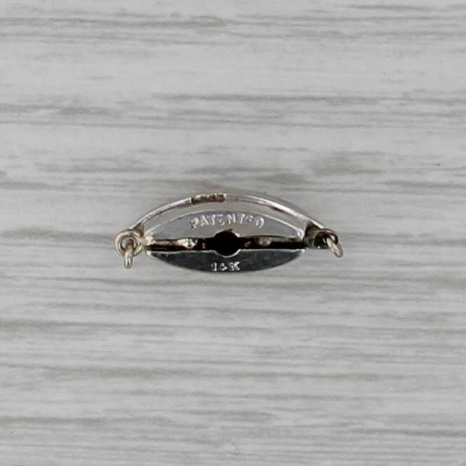 Vintage Cultured Pearl Pearl Clasp 14k White Gold Jewelry Making Findings