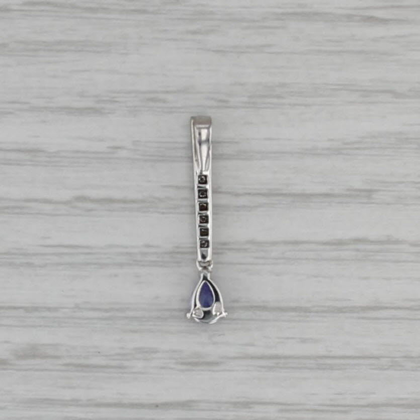 0.52ctw Tanzanite Diamond Journey Pendant 14k White Gold