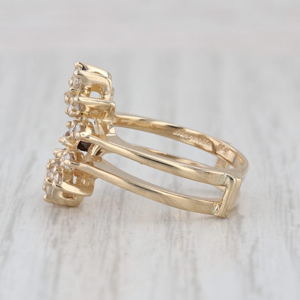 0.40ctw Diamond Ring Jacket Enhancer Bridal 14k Yellow Gold Size 5.5