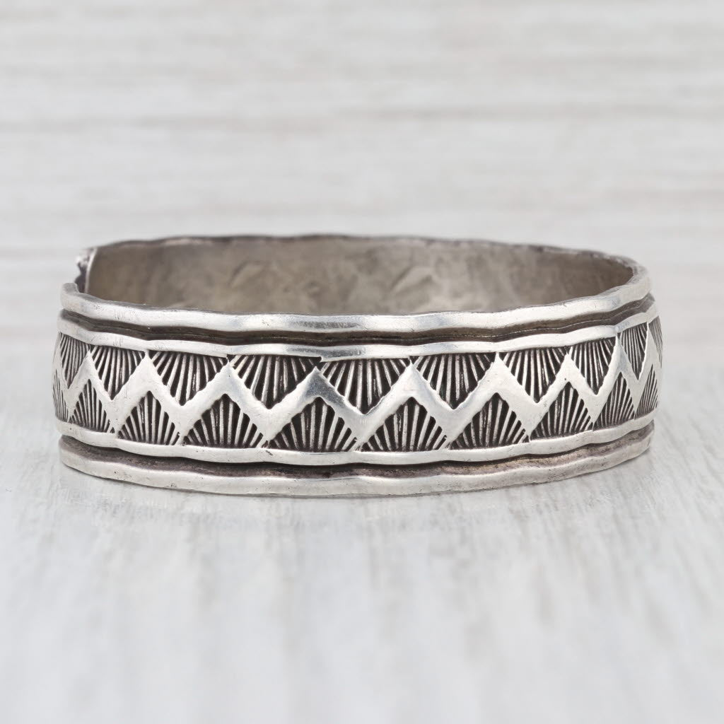 Douglas Etsitty Vintage Navajo Cuff Bracelet Sterling Silver Native American