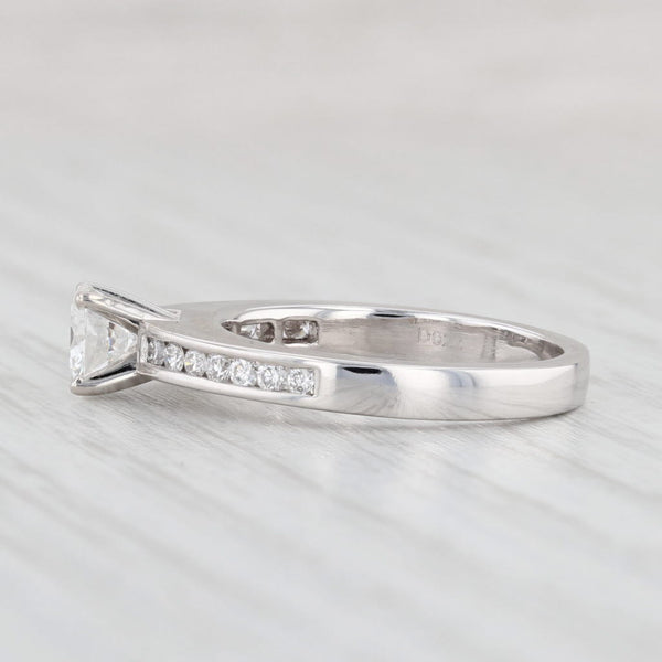 0.81ct VS2 Round Diamond Engagement Ring 14k White Gold Size 6 GIA