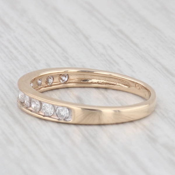 0.30ctw Diamond 14K Yellow Gold Wedding Band Stackable Ring Size 6